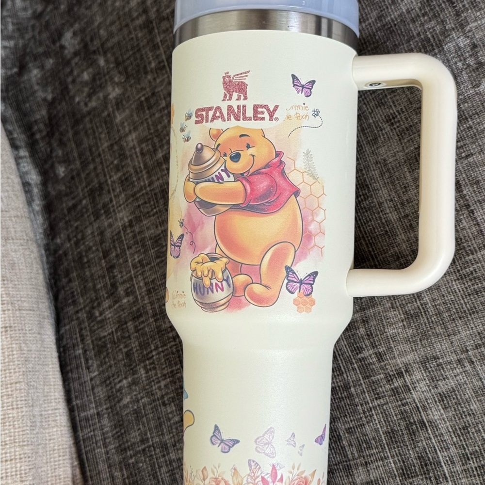 Stanley Cream Travel Mug with Winnie the Pooh Design - Picture 1 of 4